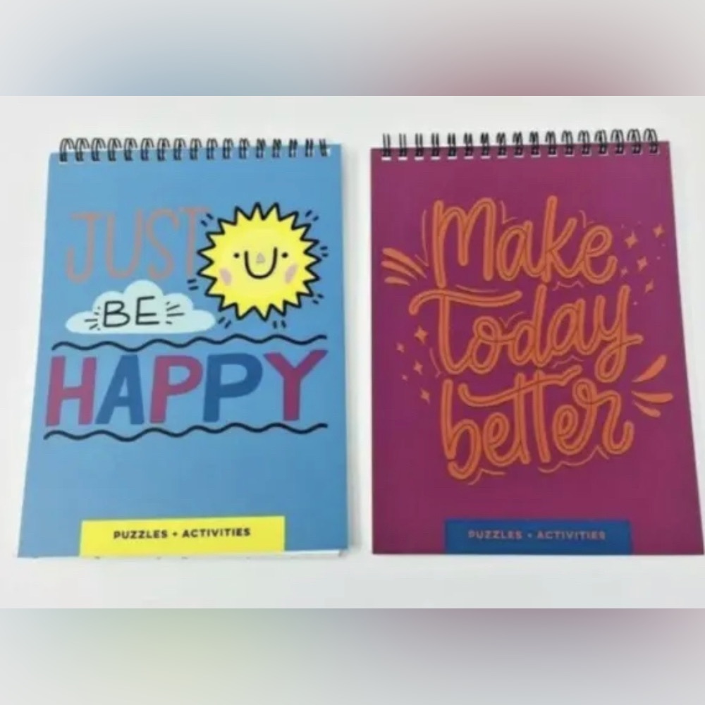 TF Publishing “Just be Happy” Puzzle & Activity Books - Set of 2